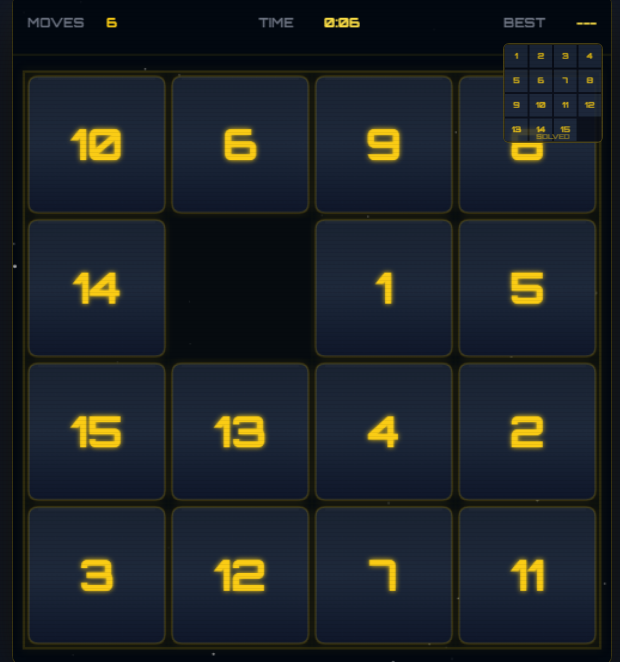 Sliding Puzzle gameplay